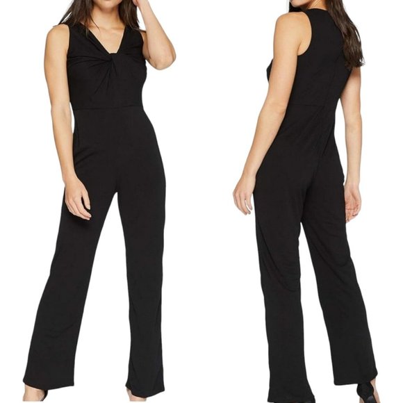Maggy London 2 4 Black Yoli Jumpsuit‎ Jersey Knit Sleeveless Relaxed Leg - Picture 13 of 13